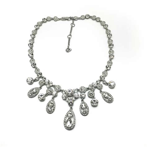 givenchy crystal statement necklace|vintage Givenchy necklace.